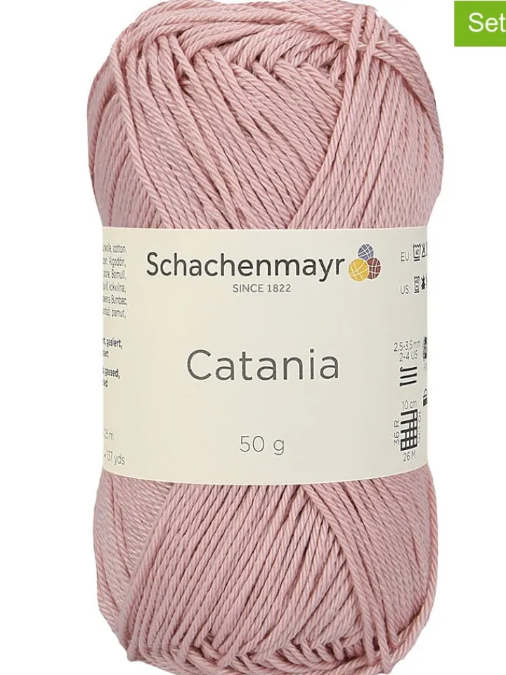 Schachenmayr since 1822 Kreativbedarf & Do-It-Yourself<10er-Set: Baumwollgarne ''Catania'' in Rosa - 10x 50 g