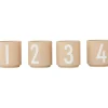 Design Letters Gedeckter Tisch<4er-Set: Becher in Beige - 50 ml