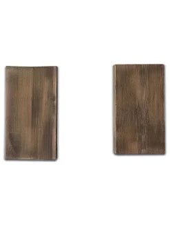 Evila Kerzen, Vasen & Mehr<2er-Set: Blumentöpfe in Braun - (B)16 x (H)8 x (T)6 cm
