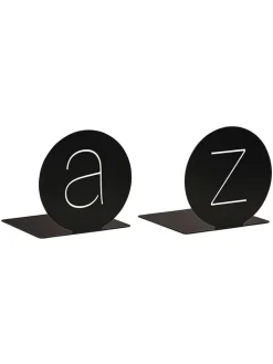moses. Wohndekoration<2er-Set: Buchstützen in Schwarz