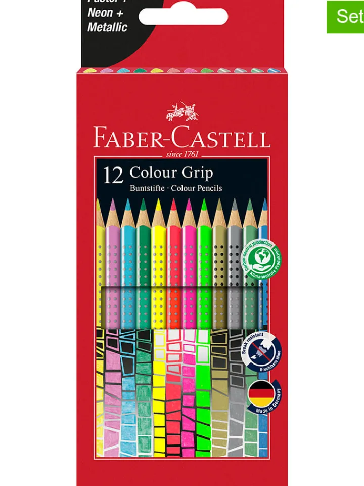 Faber-Castell Büro- & Schulbedarf<12er-Set: Buntstifte "Colour Grip"