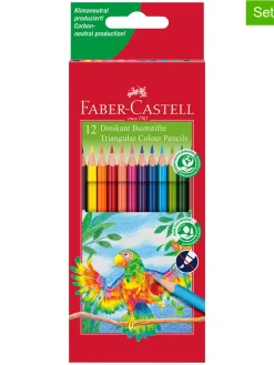Faber-Castell Büro- & Schulbedarf<3er-Set: Buntstifte "Dreikant" in Bunt - 3x 12 Stück