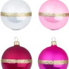 Overbeck and Friends Weihnachtsschmuck<12er-Set: Christbaumkugeln in Weiß/ Rosa/ Pink - Ø 7 cm