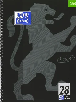 Oxford Kindermöbel|Büro- & Schulbedarf<10er-Set: Collegeblöcke "Touch - Lineatur 28" in Schwarz - DIN A4