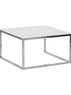 Beliani Tische<2er-Set Couchtisch BREA in Weiß/Silber