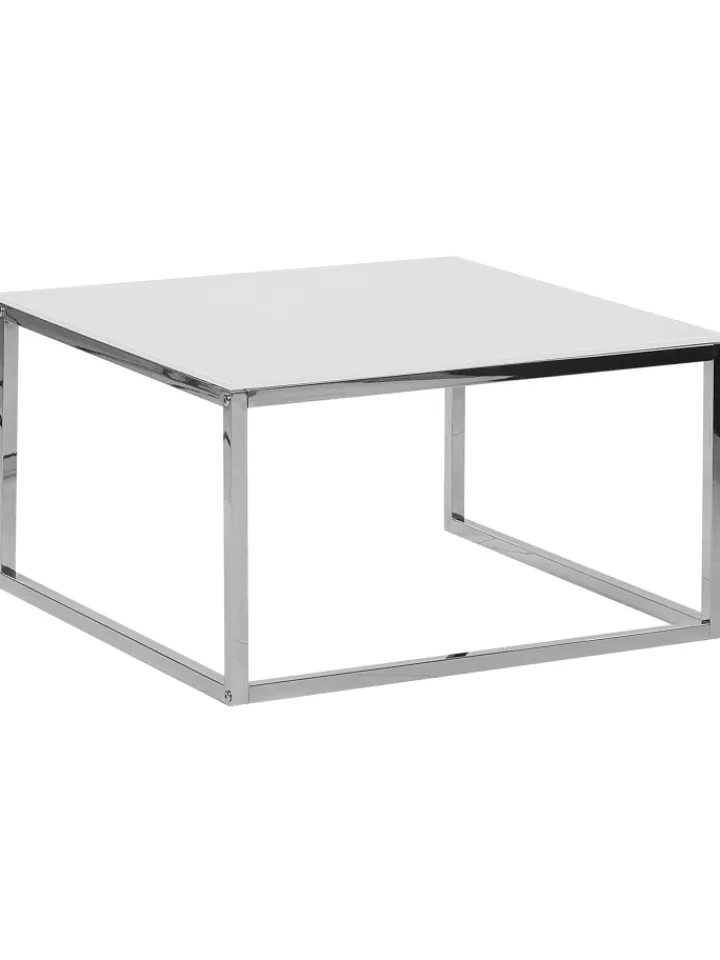 Beliani Tische<2er-Set Couchtisch BREA in Weiß/Silber