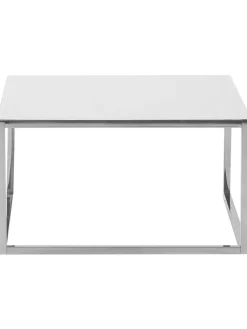 Beliani Tische<2er-Set Couchtisch BREA in Weiß/Silber