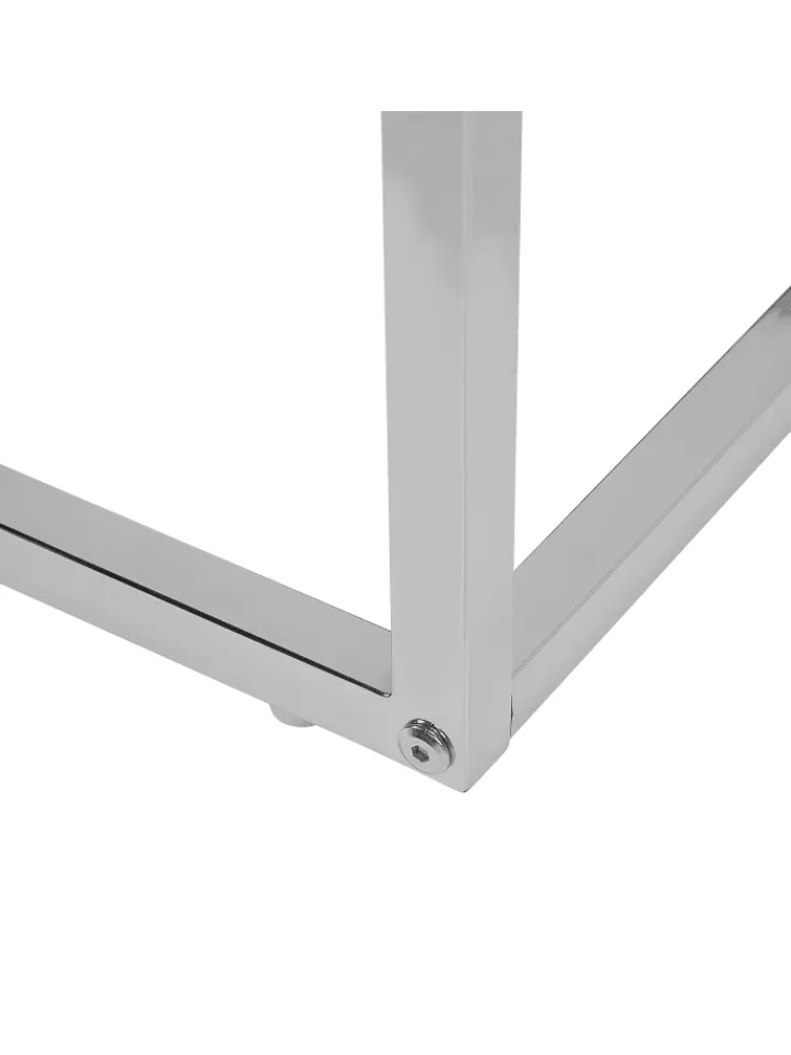 Beliani Tische<2er-Set Couchtisch BREA in Weiß/Silber