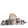 FILZLIG Wohndekoration<5er-Set: Dekoanhänger "Zootiere" in Grau/ Weiß/ Hellbraun - (H)9,5 x Ø 6 cm