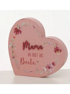 Boltze Dekofiguren & -Objekte<3er-Set: Dekoaufsteller "Elsie" in Rosa/ Pink/ Weiß - (B)16 x (H)17 cm