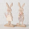 Boltze Dekofiguren & -Objekte<2er-Set: Dekofiguren "Belia" in Hellbraun/ Creme/ Grau - (H)33,5 cm