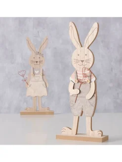 Boltze Dekofiguren & -Objekte<2er-Set: Dekofiguren "Belia" in Hellbraun/ Creme/ Grau - (H)33,5 cm