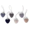Gry & Sif Wohndekoration<6er-Set: Dekohänger ''Hearts'' in Grau/ Blau/ Beige - (L)3 x (B)3 cm