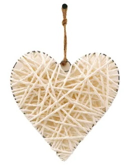 SiL Interiors Dekofiguren & -Objekte<2er-Set: Dekohänger in Hellgrau/ Creme - (L)25 cm