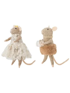 Bloomingville Wohndekoration<2er-Set: Dekohänger ''Peo'' in Grau/ Beige - (L)23 cm