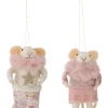 Bloomingville Wohndekoration<2er-Set: Dekohänger ''Peo'' in Rosa - (L)13 cm