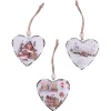 Villa d´Este Weihnachtsschmuck<3er-Set: Dekohänger ''Winter Village'' in Weiß/ Bunt - (L)6,5 x (B)6,5 cm