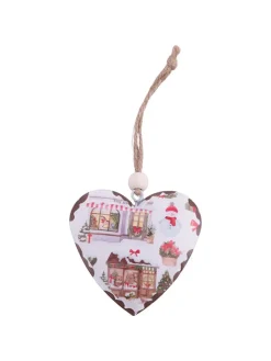 Villa d´Este Weihnachtsschmuck<3er-Set: Dekohänger ''Winter Village'' in Weiß/ Bunt - (L)6,5 x (B)6,5 cm