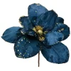 Clayre & Eef Wohndekoration<2er-Set: Dekopflanzen in Dunkelblau/ Gold - (H)25 cm