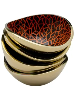 Kare Dekoschalen<4er-Set: Dekoschalen "Samba" in Bunt - (H)6 x Ø 12,8 cm