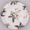 Villa d´Este Gedeckter Tisch<6er-Set: Dessertteller "Vintage Xmas" in Weiß/ Bunt - Ø 20 cm