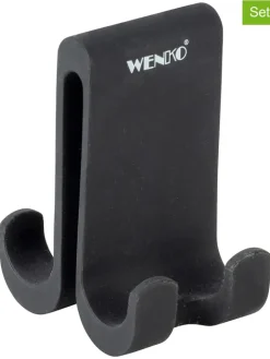 Wenko Badaccessoires<2er-Set: Doppel-Duschhaken "Verna" in Schwarz - (B)5 x (H)9,5 x (T)4,5 cm