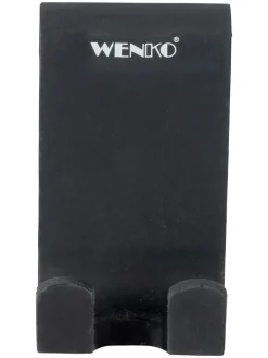 Wenko Badaccessoires<2er-Set: Doppel-Duschhaken "Verna" in Schwarz - (B)5 x (H)9,5 x (T)4,5 cm