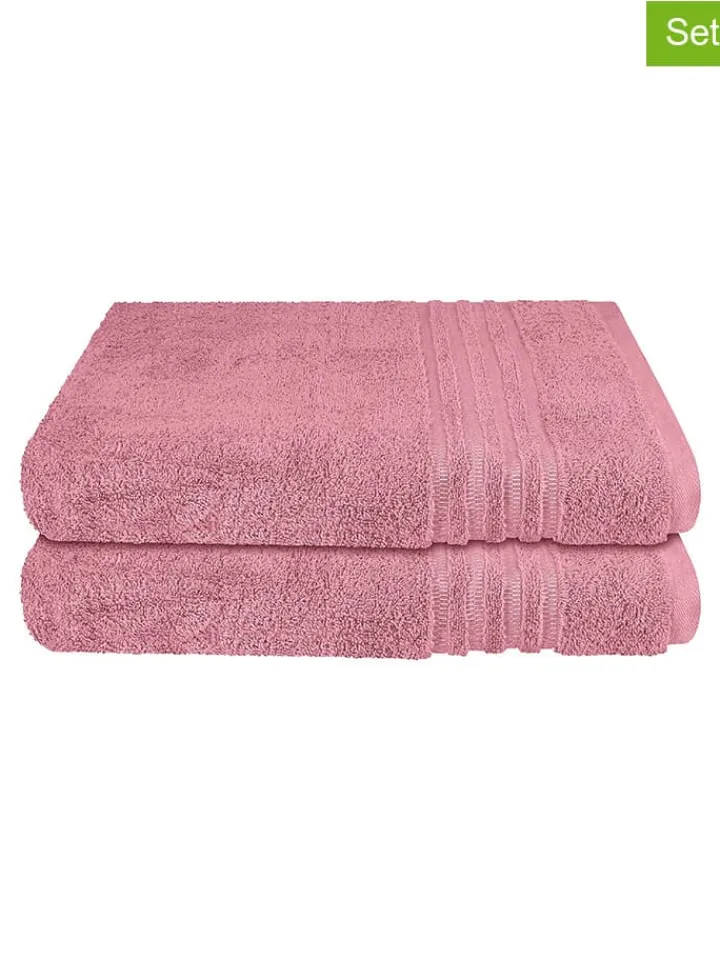 Schiesser Badtextilien|Badtextilien<2er-Set: Duschtücher "Milano" in Rosa