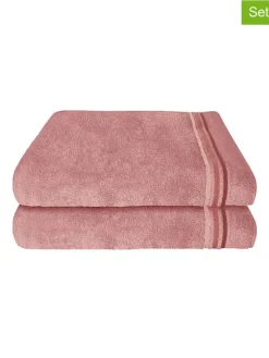 Schiesser Badtextilien<2er-Set: Duschtücher "Skyline" in Rosa