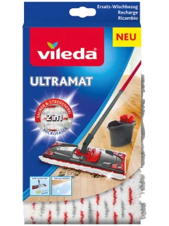 Vileda Putz- & Waschutensilien<2er-Set: Ersatzbezüge "UltraMat" in Weiß/ Rot