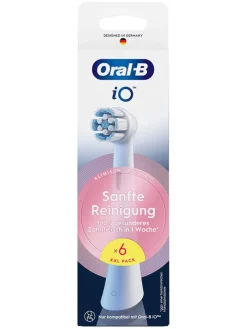 Oral-B Zahn & Mundpflege<6er-Set: Ersatz-Bürstenköpfe "iO Sanfte Reinigung" in Weiß