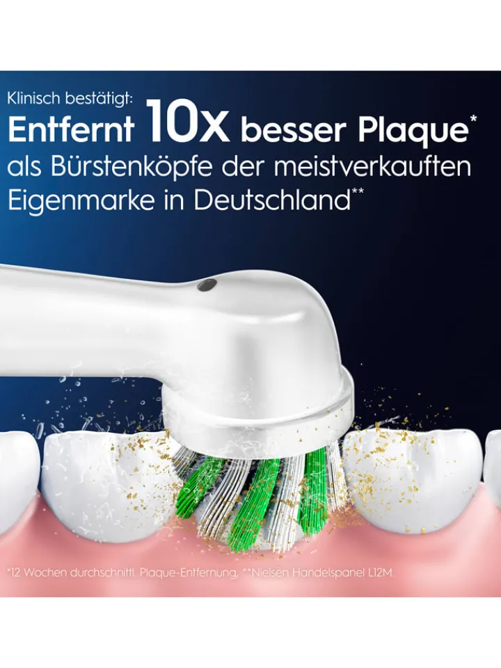 Oral-B Technik|Zahn & Mundpflege<10er-Set: Ersatz-Bürstenköpfe "Pro CrossAction" in Weiß