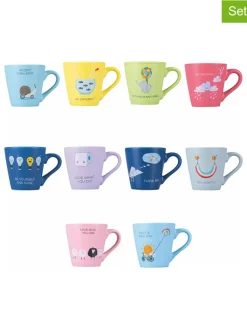 Villa d´Este Gedeckter Tisch<8er-Set: Espressotassen in Bunt - 90 ml