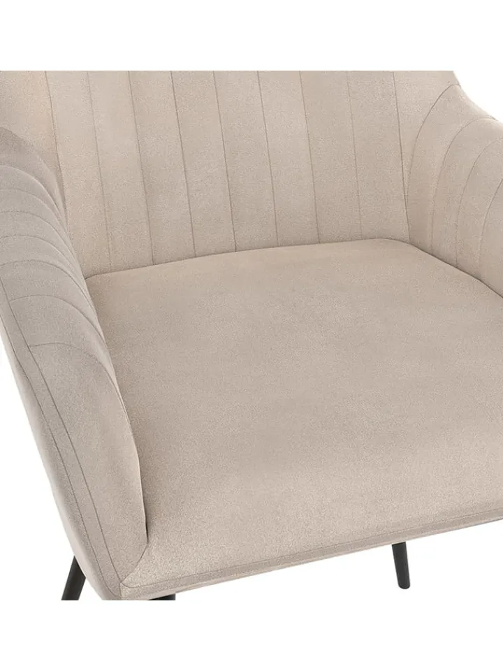 IDOMYA Factory Sitzmöbel<2er-Set: Esszimmerstühle "Ariana" in Hellbraun/ Grau - (B)51 x (H)76 x (T)56 cm