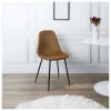 Rétro Chic Sitzmöbel<4er-Set: Esszimmerstühle "Giulia" in Senf - (B)42,5 x (H)87 x (T)44 cm