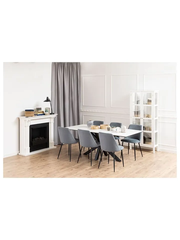AC Design Sitzmöbel<4er-Set: Esszimmerstühle "Ines" in Grau - (B)49,2 x (H)84 x (T)57,5 cm