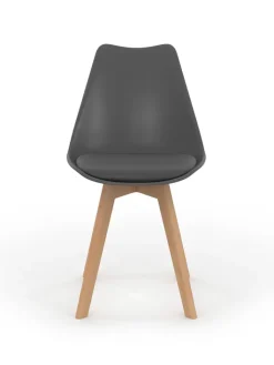 IDOMYA Factory Sitzmöbel<6er-Set: Esszimmerstühle "Nordia" in Grau - (B)46 x (H)79,5 x (T)51 cm