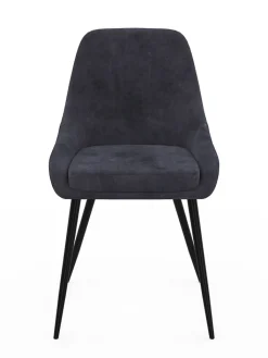 IDOMYA Factory Sitzmöbel<2er-Set: Esszimmerstühle "Olivia" in Anthrazit - (B)47,5 x (H)79 x (T)54 cm
