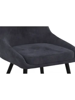 IDOMYA Factory Sitzmöbel<2er-Set: Esszimmerstühle "Olivia" in Anthrazit - (B)47,5 x (H)79 x (T)54 cm