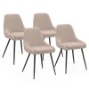 IDOMYA Factory Sitzmöbel<4er-Set: Esszimmerstühle "Ornella" in Beige - (B)47,5 x (H)79 x (T)54 cm