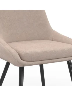 IDOMYA Factory Sitzmöbel<4er-Set: Esszimmerstühle "Ornella" in Beige - (B)47,5 x (H)79 x (T)54 cm