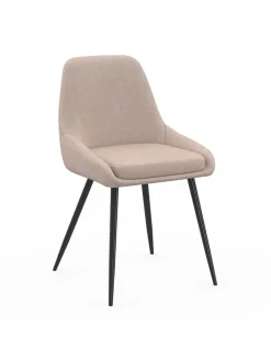 IDOMYA Factory Sitzmöbel<4er-Set: Esszimmerstühle "Ornella" in Beige - (B)47,5 x (H)79 x (T)54 cm