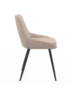IDOMYA Factory Sitzmöbel<4er-Set: Esszimmerstühle "Ornella" in Beige - (B)47,5 x (H)79 x (T)54 cm