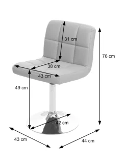 MCW Möbel-Sets<2er-Set Esszimmerstuhl Cadiz drehbar, Dunkelgrau