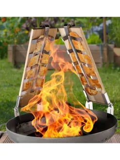 Chefware Grillen<2er-Set: Fischbräter in Hellbraun - (L)55 x (B)16,5 cm