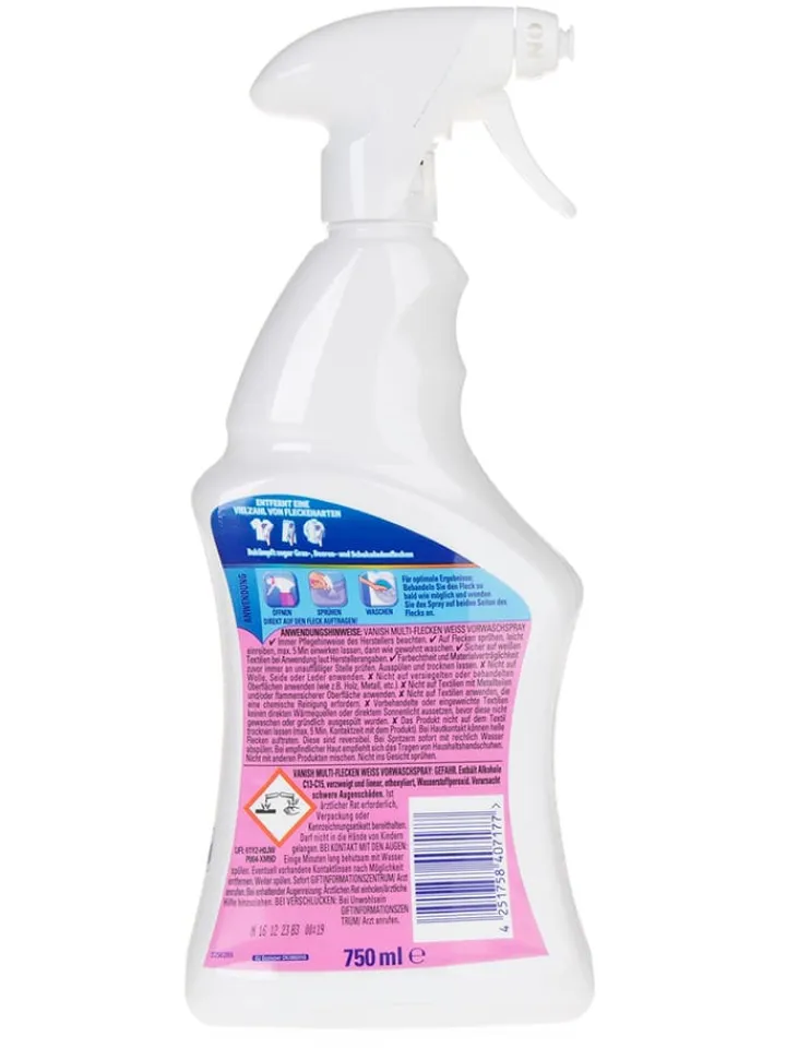 Vanish Putz- & Waschutensilien<12er-Set: Fleckenentferner '' Oxi Action Multi Textil Weiß'', je 750 ml