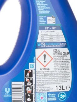 Coral Putz- & Waschutensilien<3er-Set: Flüssigwaschmittel "Optimal Color", je 1,3 l