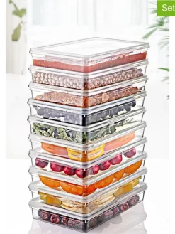Violeta Home Aufbewahren & Servieren<10er-Set: Frischhaltedosen in Transparent - (B)14 x (H)11,5 x (T)11 cm