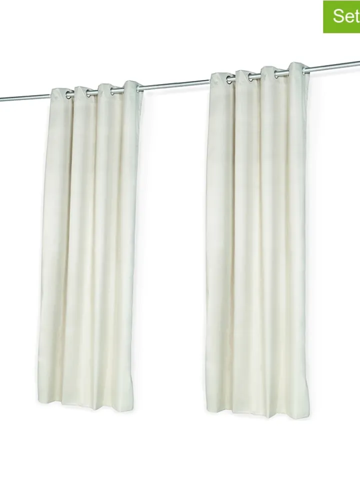 IDOMYA Essentials Gardinen, Jalousien & Rollos<2er-Set: Gardine in Beige - (L)240 x (B)135 cm
