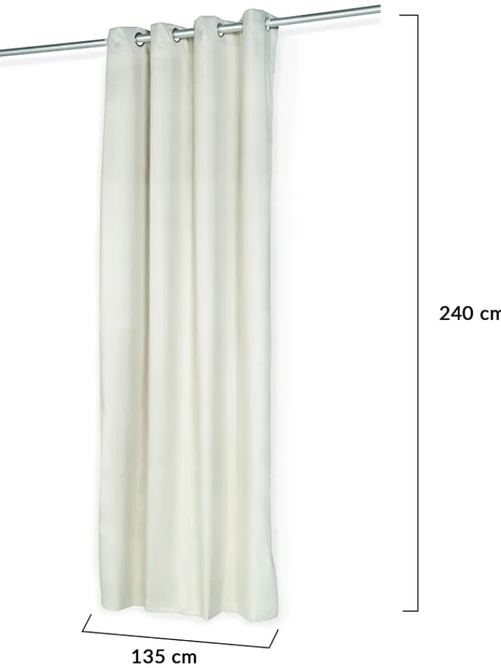 IDOMYA Essentials Gardinen, Jalousien & Rollos<2er-Set: Gardine in Beige - (L)240 x (B)135 cm